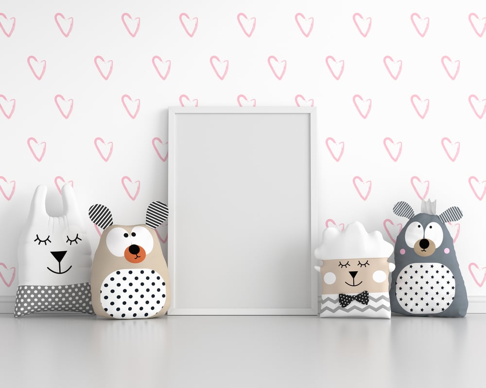 Picture Frame with Stuffed Toys 